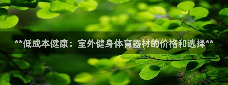 极悦娱乐部7O777：**低成本健康：室外健身体育器